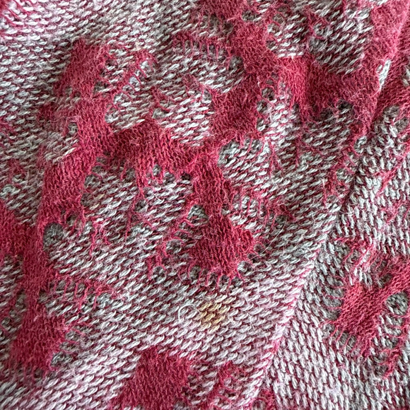 Free People Rose Damask Jacquard Babydoll Mini Dress size Small Gray Pink - Picture 6 of 12